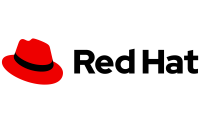 The red hat logo on a green background.